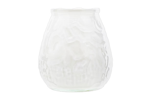 Bougie en verre Lowboy blanc 10/10,5cm - 40 H